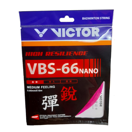 VICTOR Badminton String - VBS-66N-Q - LUCIFER PINK